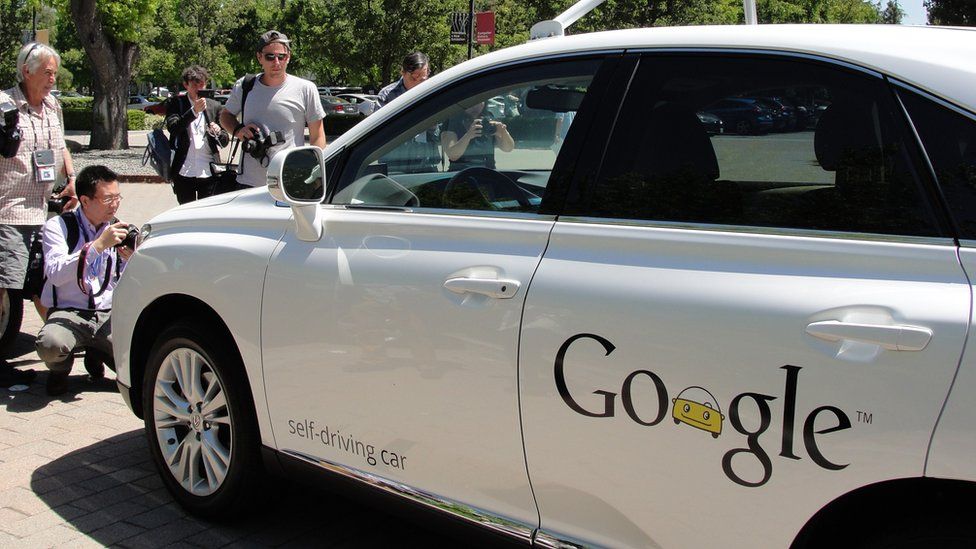 A Google self-driving car is seen in Mountain View, California, on May 13, 2014