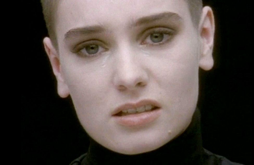 Sinead O'Connor in the iconic video for her song 'Nothing Compares To You'