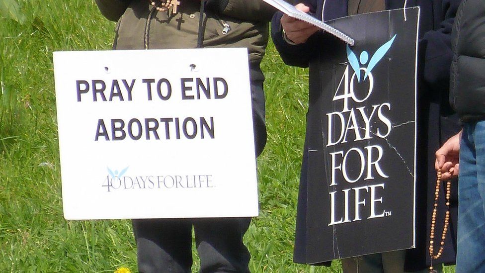 40 Days for Life activists in Nottingham during Lent in 2017
