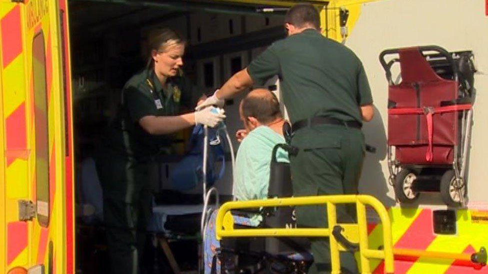 Ambulance at Glan Clwyd Hospital
