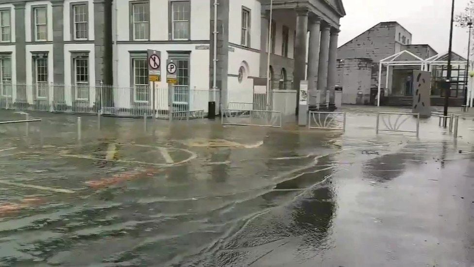Flooding at Merchant's Quays in Limerick