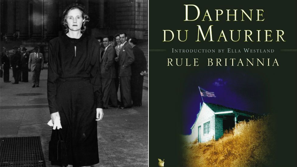 Daphne du Maurier and sleeve of her novel