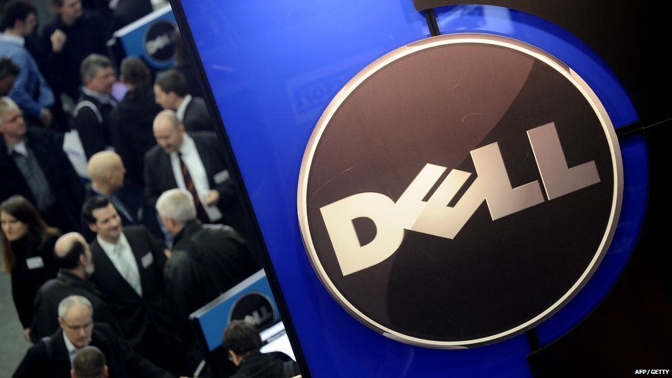 Dell logo at a technology fair