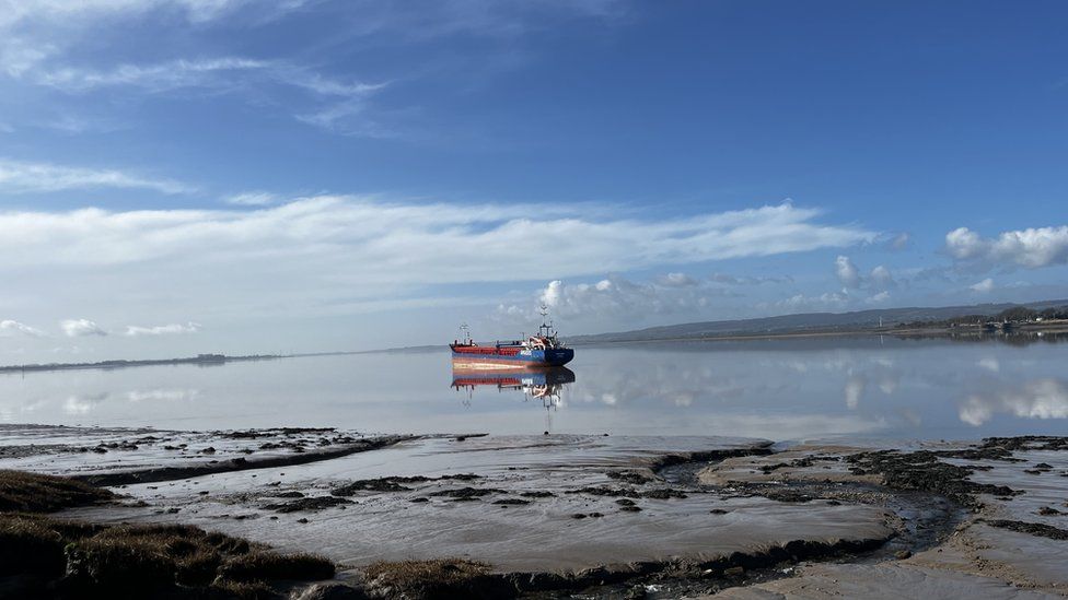 The EEMS Servant ship in the middle of the water