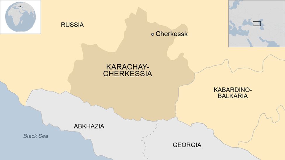 map of Karachay-Cherkessia