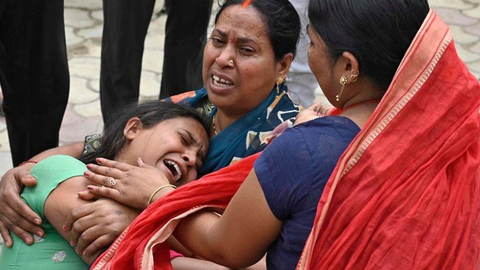 family members of the deceased of gas leak incident at the Civil Hospital in Ludhiana