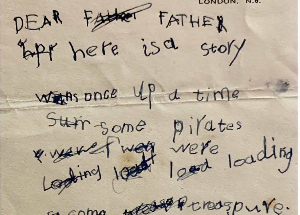 A letter 6-year-old Stephen Hawking wrote to his dad about pirates and treasure