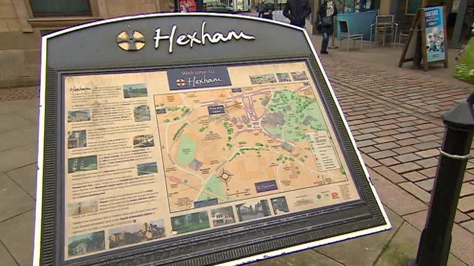 Hexham town map