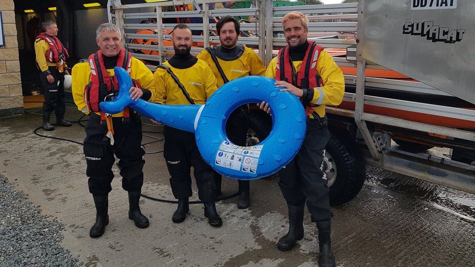 Hornsea Rescue crew with inflatable