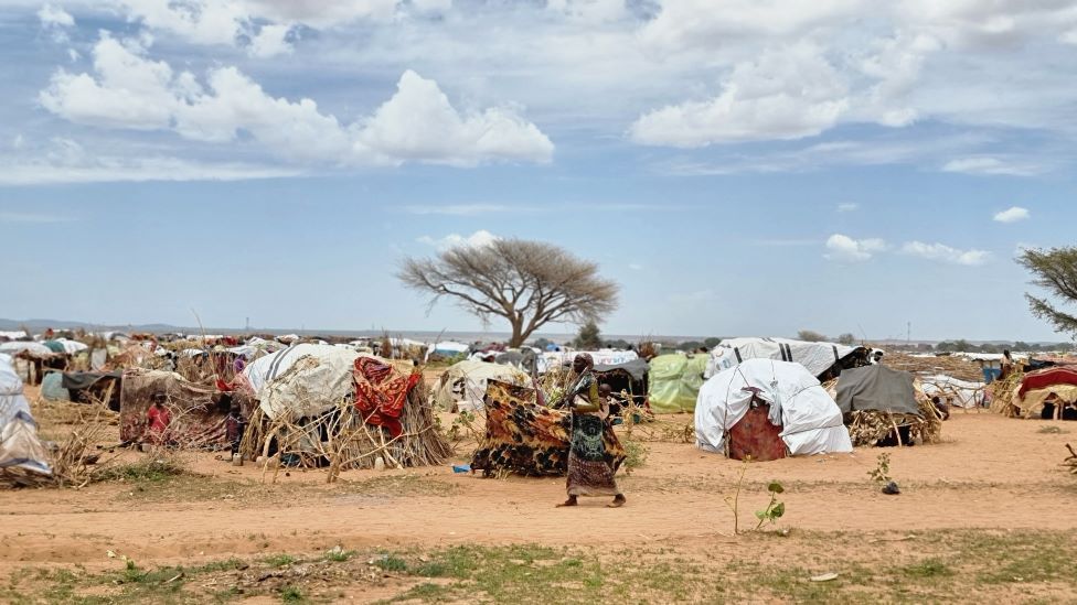 Refugee camp on Chadian side of border