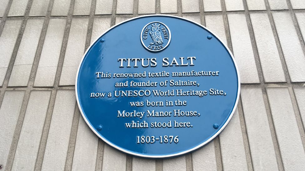 Titus Salt blue plaque