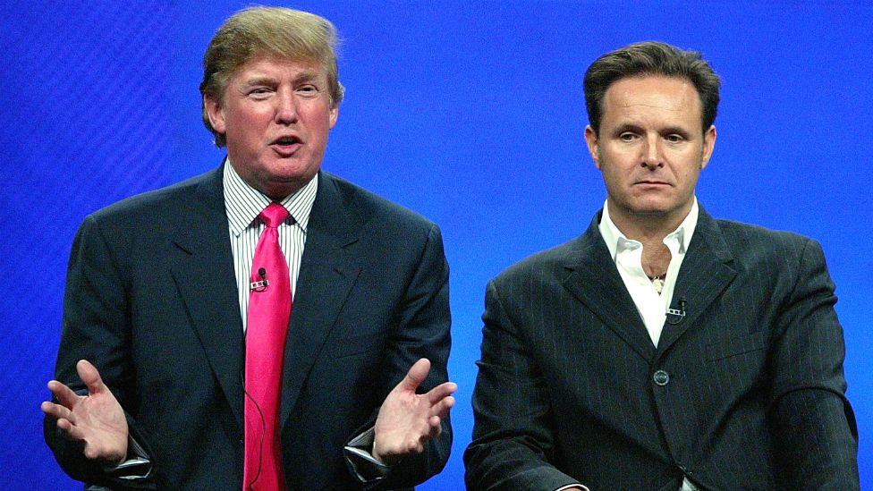 Donald Trump and Mark Burnett at a press conference in Los Angeles - 10 June 2004