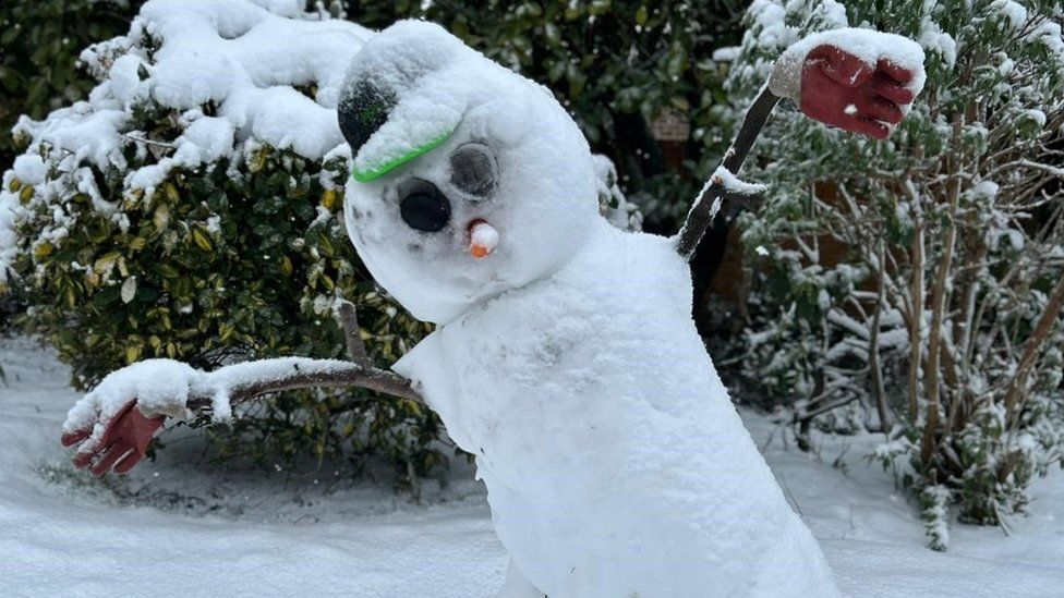 Snowman in Nottinghamshire