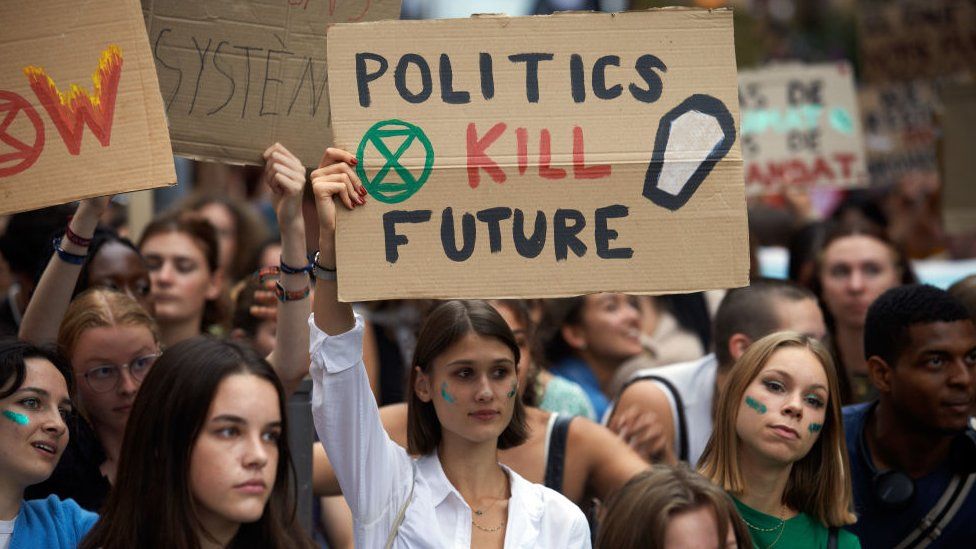 Youth demonstrations in France on climate change
