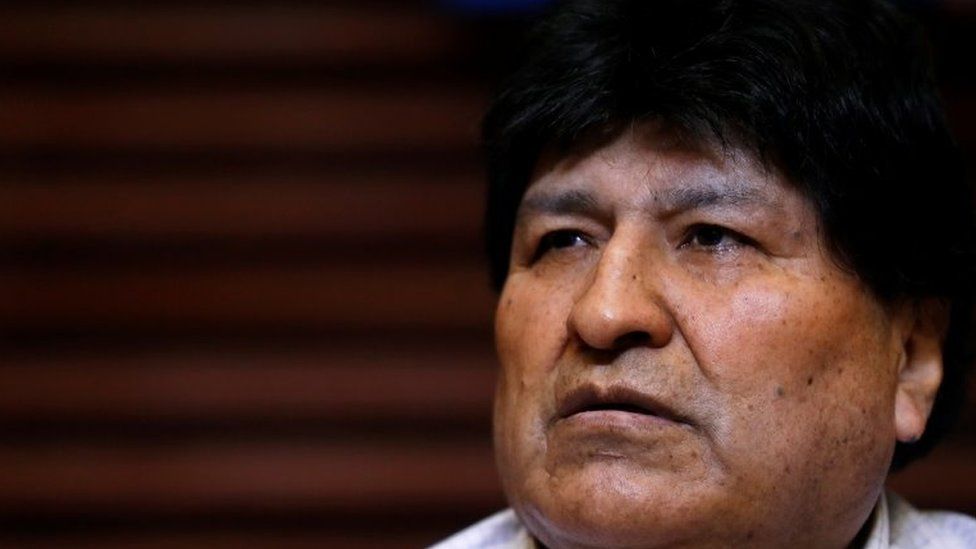 Former Bolivian President Evo Morales attends a news conference in Buenos Aires, Argentina October 22, 2020.