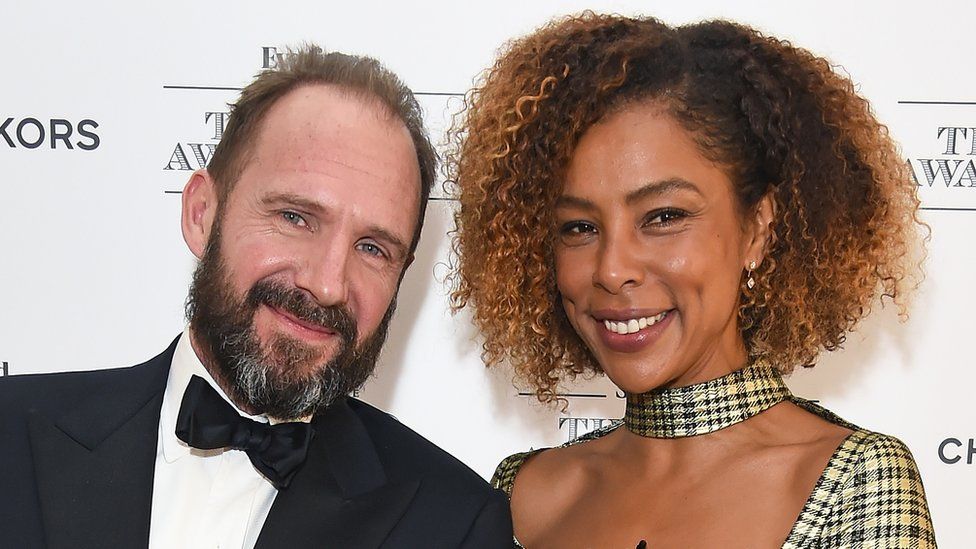 Ralph Fiennes and Sophie Okonedo at the 64th Evening Standard theatre awards