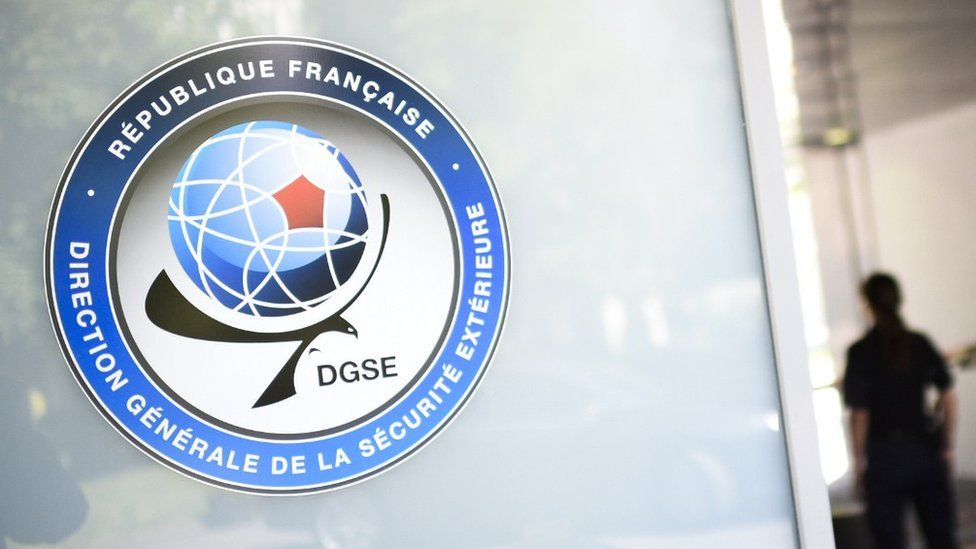 DGSE logo at HQ in Paris