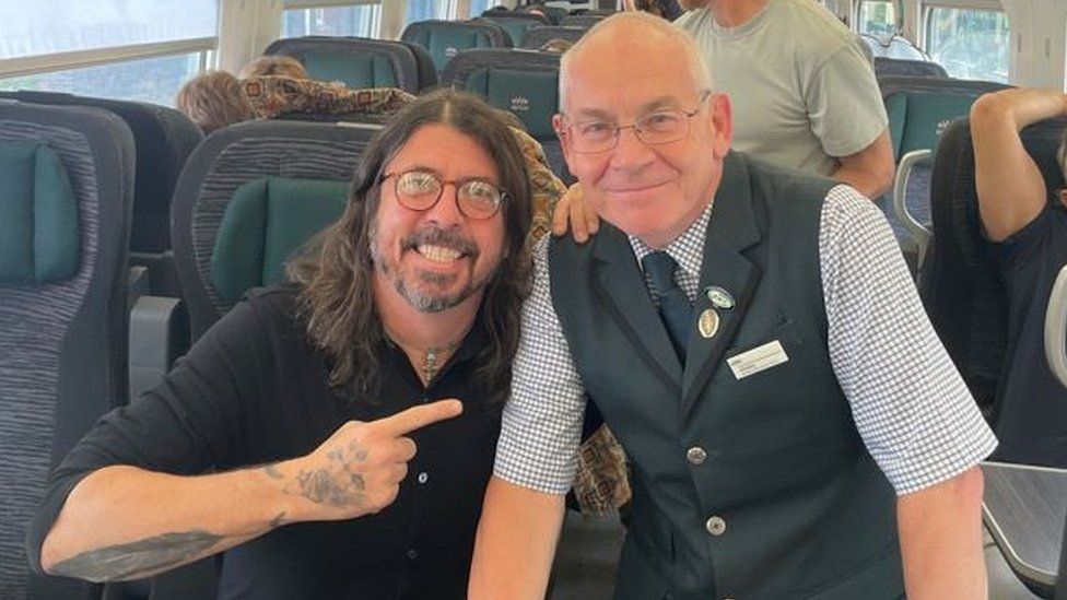 Dave Grohl on a GWR train