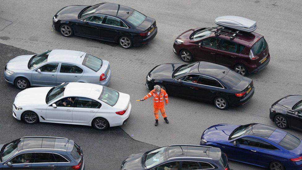Traffic at the Port of Dover in Kent as the getaway continues for the Easter weekend