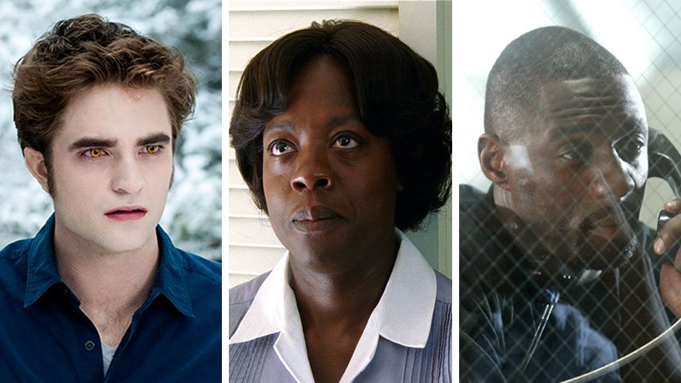 Robert Pattinson in Twilight, Viola Davis in The Help and Idris Elba in The Wire