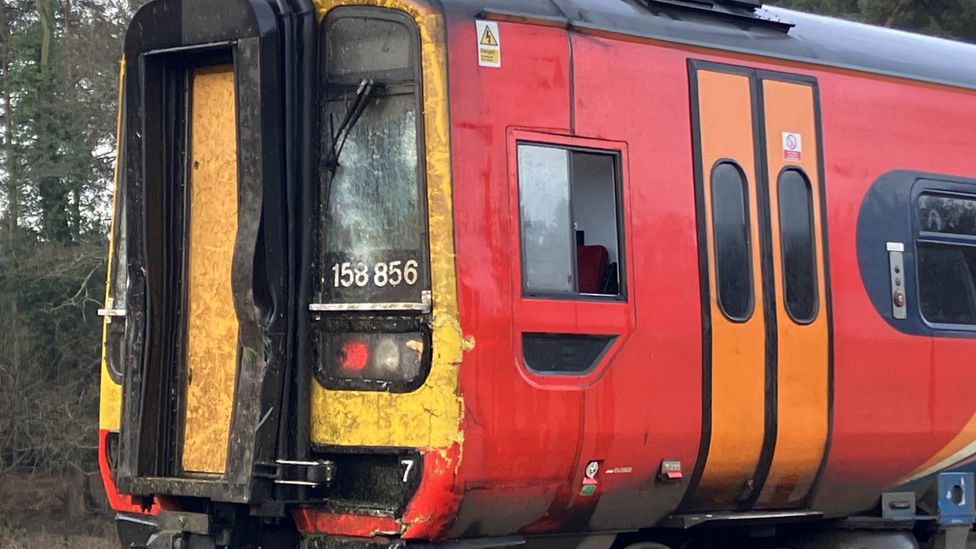 Train damaged near Thetford