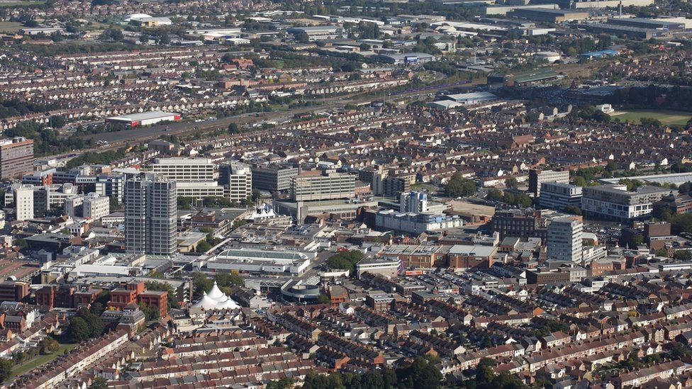 Aerial view of Swindon