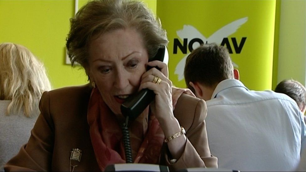 Margaret Beckett at the No to AV campaign headquarters