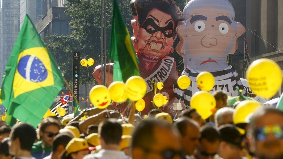 Anti-government demonstration in Sao Paulo