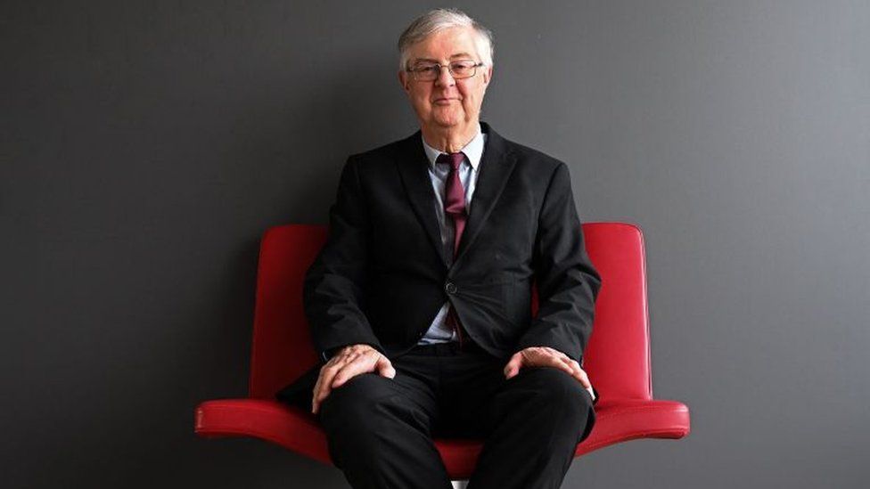 Wales' First Minister Mark Drakeford poses for a picture at the AFP's headquarters in Paris, on March 16, 2023