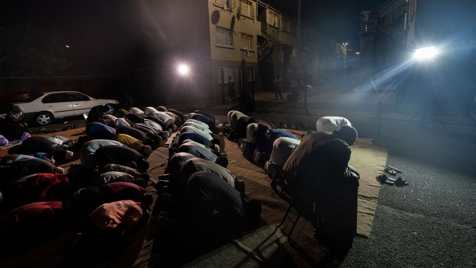 Worshippers during dhikr in Manenberg, Cape Town - South Africa