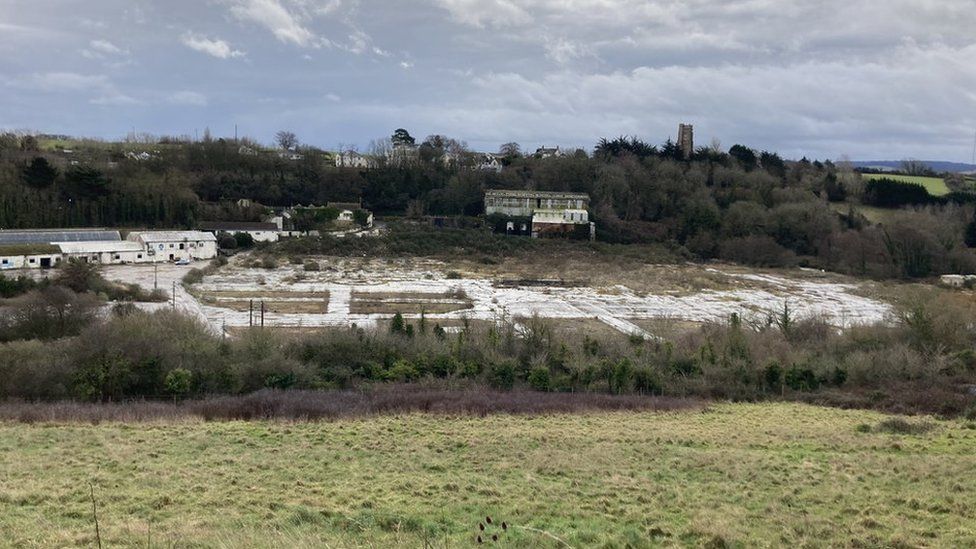 he Former Wansborough Paper Mill Site In Watchet, Seen From The Mineral Line Active Travel Route