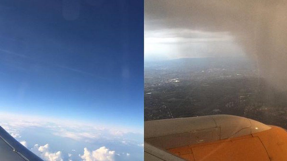 'Loud bangs' as lightning strikes planes over London BBC News