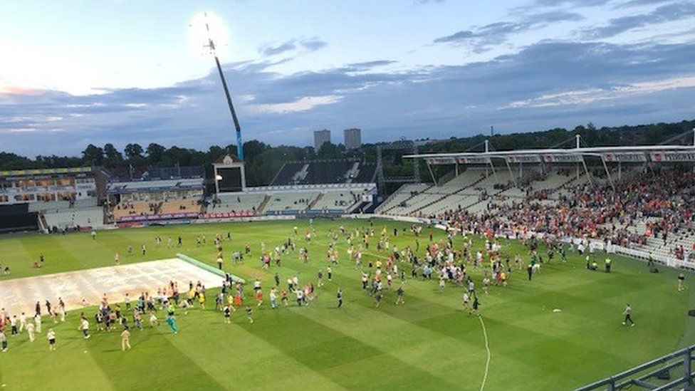 Photo of pitch invasion