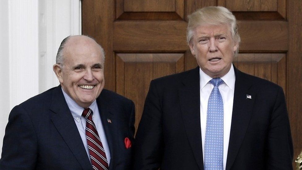 Rudy Giuliani pictured with Donald Trump