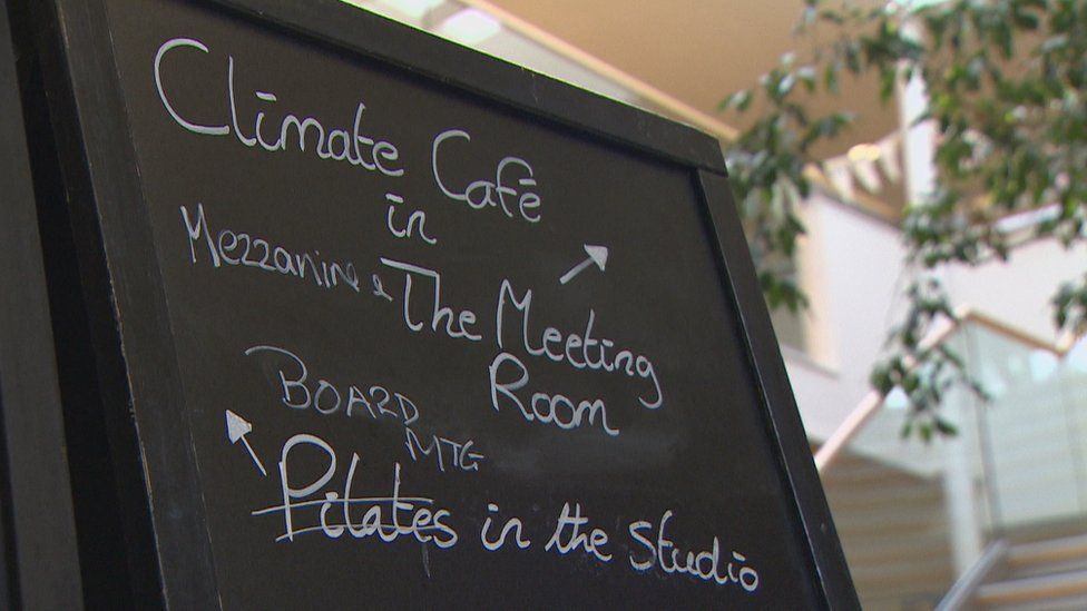 Climate cafe sign