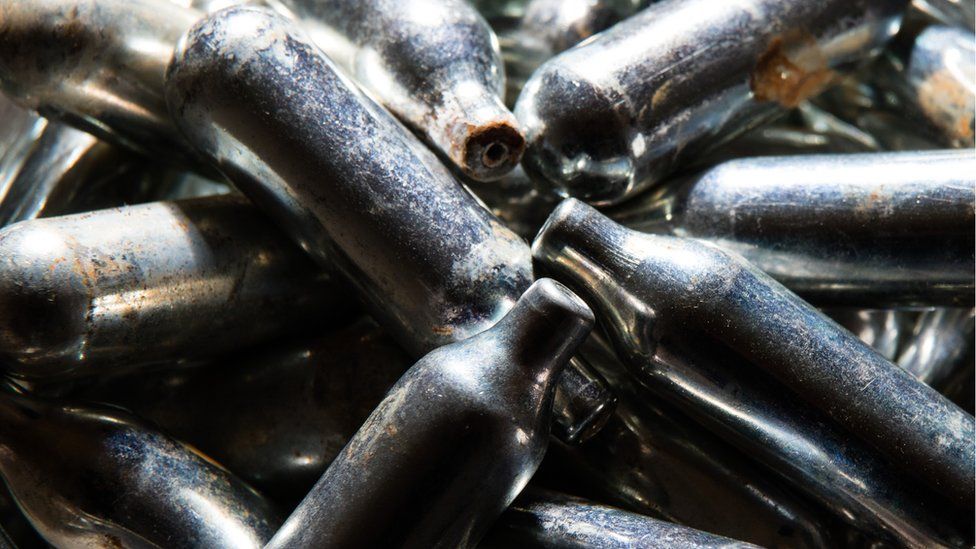 Four held over 50,000canister 'laughing gas' haul BBC News