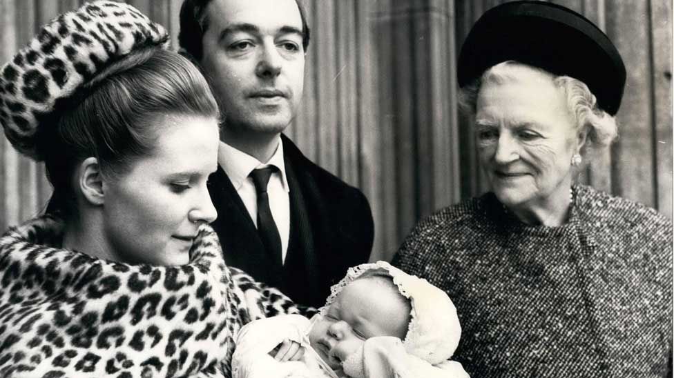 Piers Dixon with his first wife, Edwina, and Dame Clementine Churchill, her grandmother,