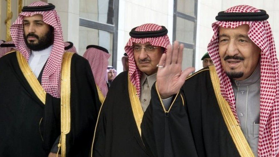 Mohammed Bin Salman(left), Mohammed Bin Nayef (centre), and King Salman (file photo)