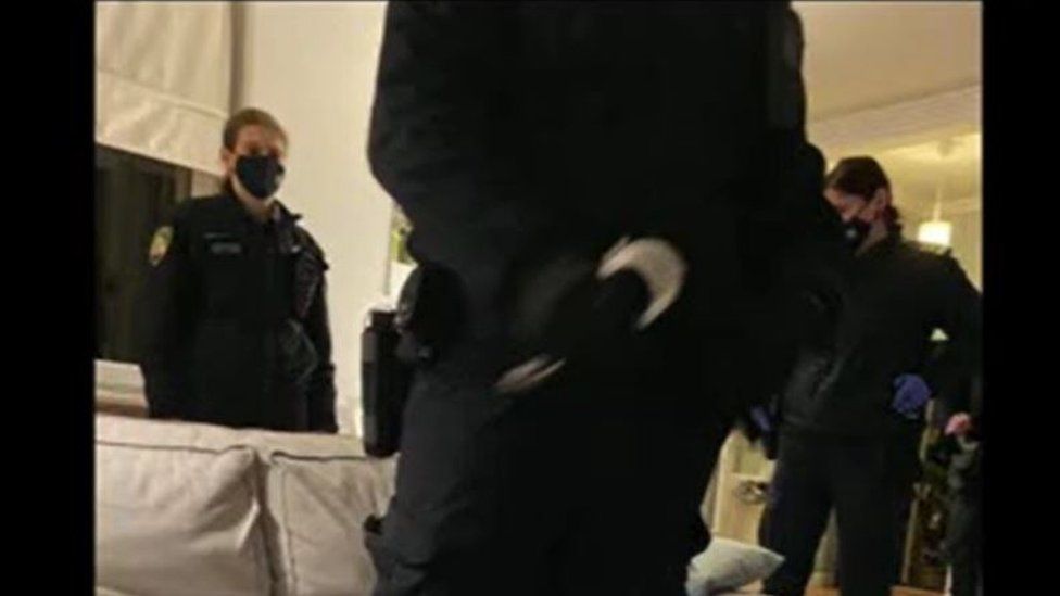 Jonathan Taylor filmed police detaining him in Zagreb