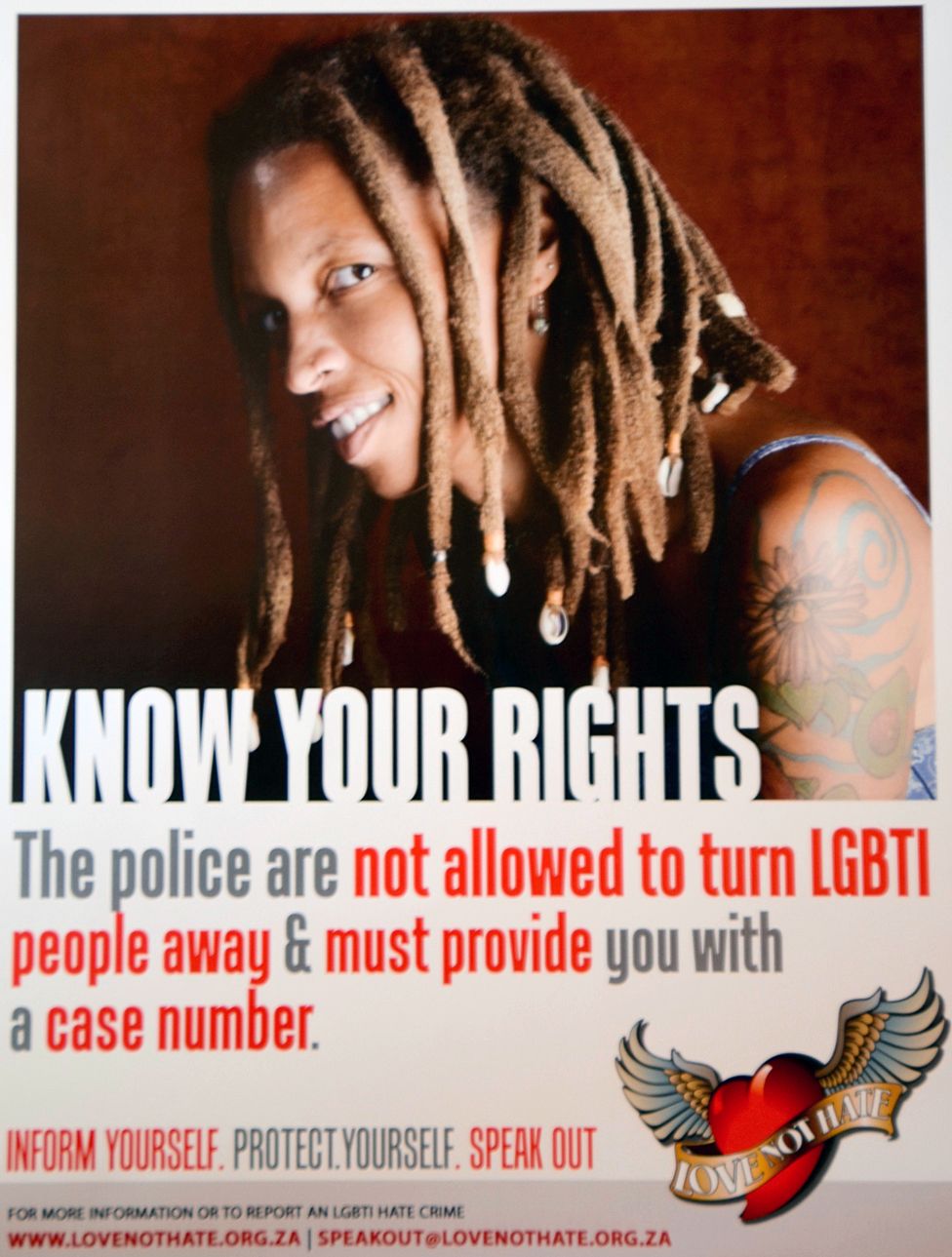 Campaign poster with words: Know your rights