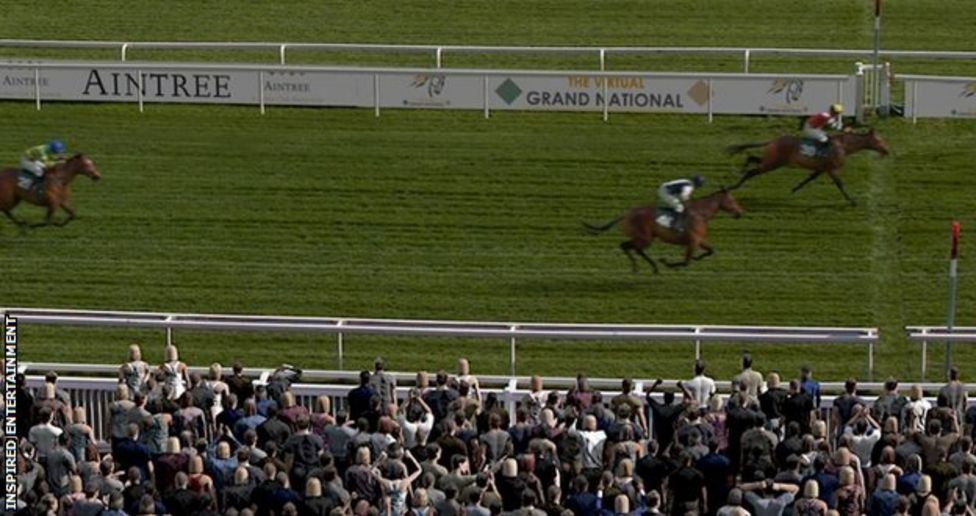 Virtual Grand National 2020 Potters Corner wins televised race BBC Sport