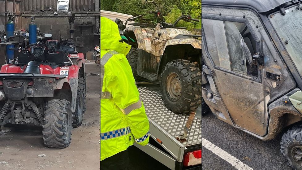 A selection of vehicles recovered by officers