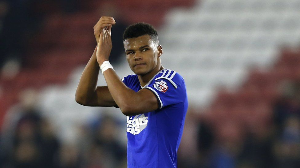 Tyrone Mings when he played for Ipswich Town
