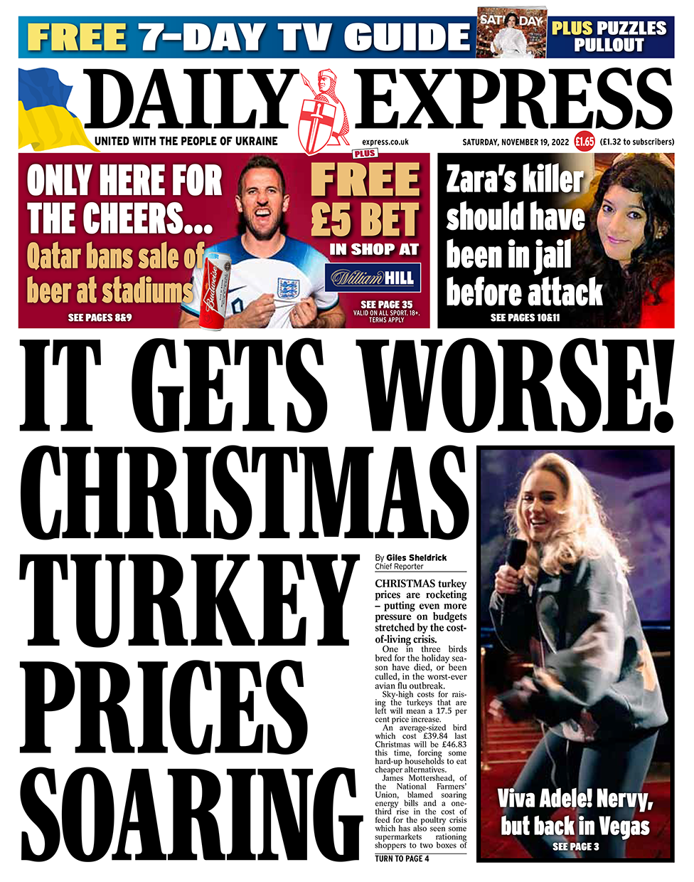 The Express front page