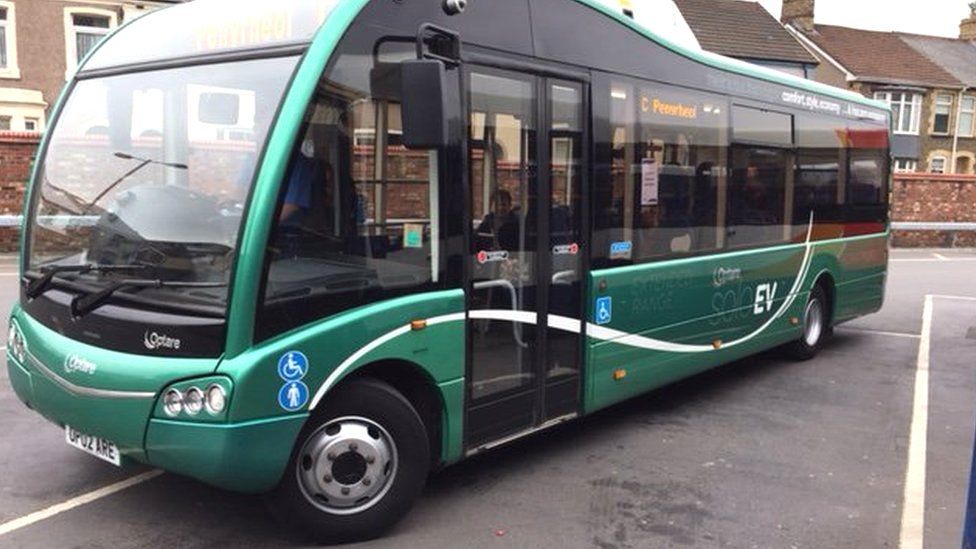 Stagecoach electric bus on trial in Caerphilly county
