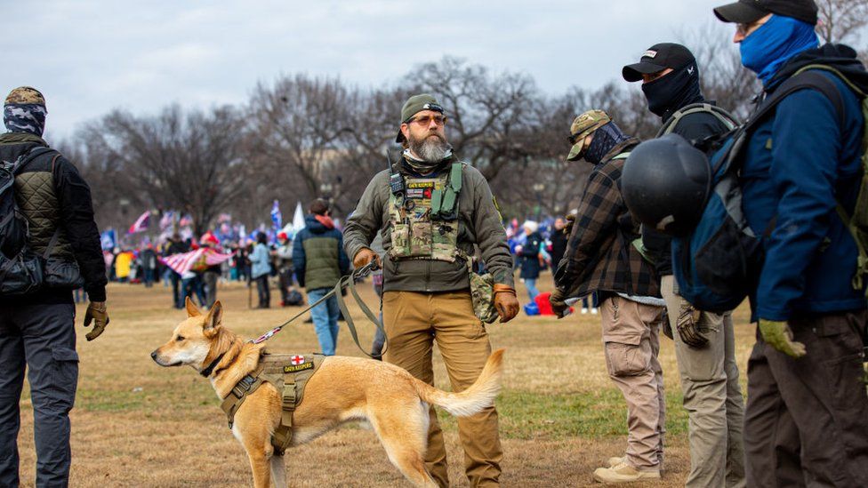 Oath Keepers were seen at the Capitol attack