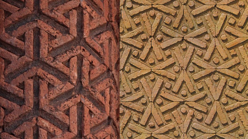 two stonework patterns