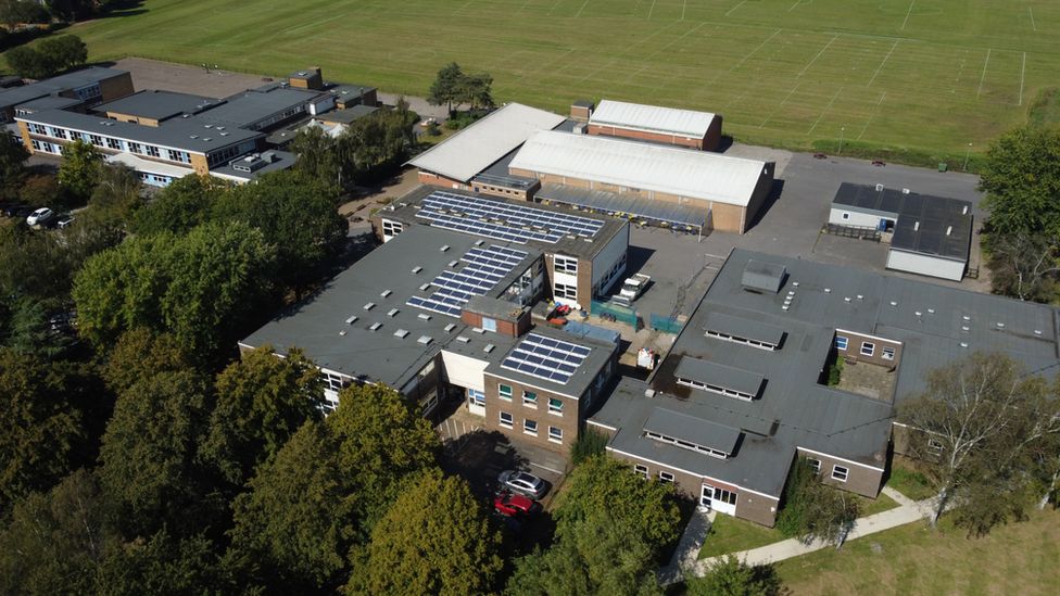 East Bergholt High School from the air