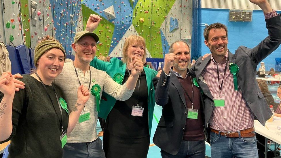 Greens celebrating taking seats in East Suffolk