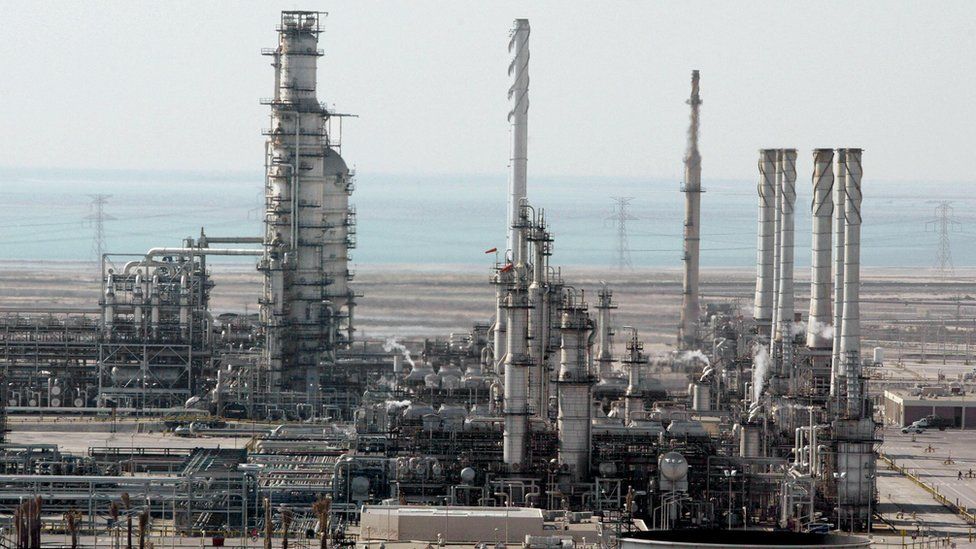 Ras Tannura's oil production plant near Dammam in Saudi Arabia